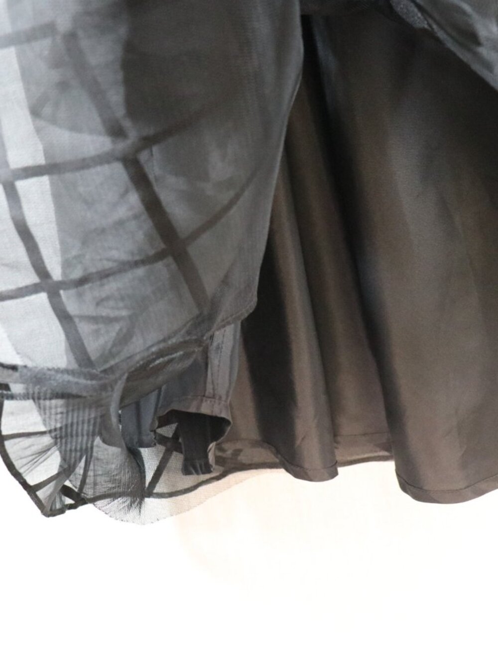 VTG Express Silk Cocktail Dress 7/8* 5/6 50s Style Strapless Black Goth Fairy - Picture 8 of 14